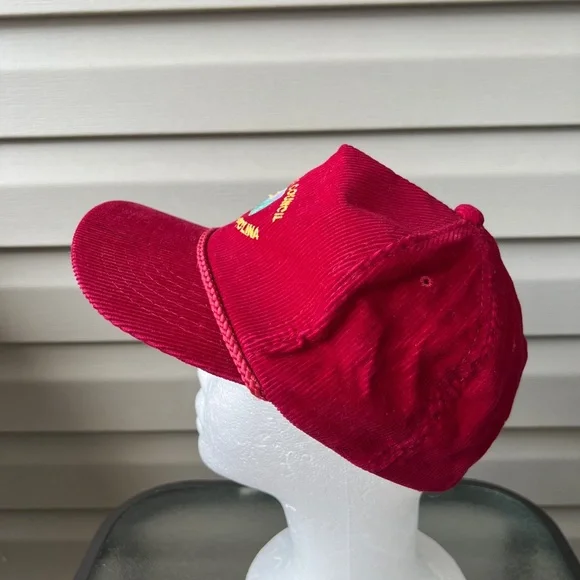 Vintage- Corduroy Embroidered Turfgrass  Council Of NC Golf Hat Cap - Picture 2 of 8